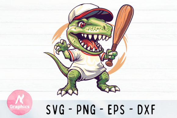 Funny Baseball Dinosaur Clipart No - 01 Review
