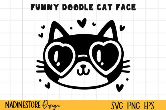 Funny Doodle Cat Face: A Designer's Review